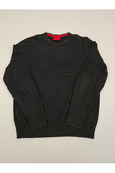 Hugo Boss Černý Bavlněný Pánský Pulovr Basic Velikost M