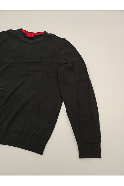 Hugo Boss Černý bavlněný pánský pulovr basic Velikost M | Hugo Boss | obrázek 3