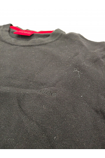 Hugo Boss Černý bavlněný pánský pulovr basic Velikost M | Hugo Boss | obrázek 4
