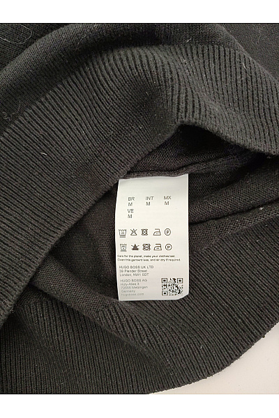 Hugo Boss Černý bavlněný pánský pulovr basic Velikost M | Hugo Boss | obrázek 5