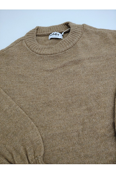 ONLY Hnědé pletené svetrové šaty s dlouhým rukávem Vel. XS | ONLY | obrázek 3