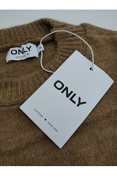 ONLY Hnědé pletené svetrové šaty s dlouhým rukávem Vel. XS | ONLY | obrázek 7
