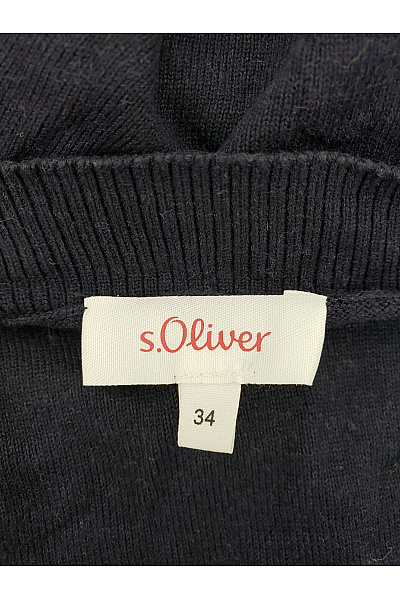 S.OLIVER Dámský modrý pulovr s výstřihem do V basic Vel. EU 34 | s.OLIVER | obrázek 7
