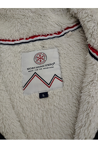 northern expo Pánská modrá zateplená fleecová bunda se zipem Vel. L | northern expo | obrázek 3