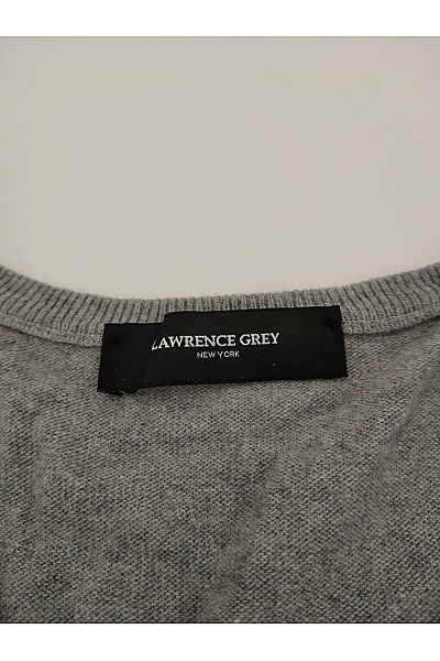 LAWRENCE GREY Pánský šedý kašmírový pulovr s výstřihem do V basic Vel. XL | LAWRENCE GREY | obrázek 4