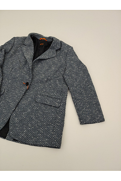Hugo Boss Bavlněné modré vzorované sako s jedním knoflíkem Vel. DE 42 | Hugo Boss | obrázek 3