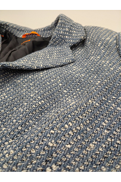 Hugo Boss Bavlněné modré vzorované sako s jedním knoflíkem Vel. DE 42 | Hugo Boss | obrázek 4