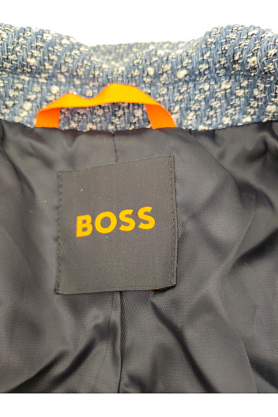 Hugo Boss Bavlněné modré vzorované sako s jedním knoflíkem Vel. DE 42 | Hugo Boss | obrázek 7