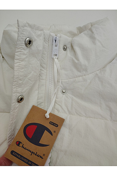 champion Bílá prošívaná puffer bunda oversize Velikost US LARGE | champion | obrázek 7