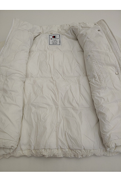 champion Bílá prošívaná puffer bunda oversize Velikost US LARGE | champion | obrázek 8