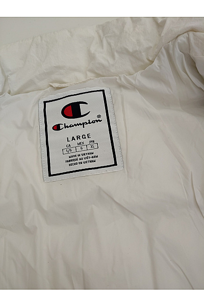 champion Bílá prošívaná puffer bunda oversize Velikost US LARGE | champion | obrázek 9