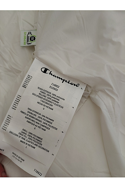 champion Bílá prošívaná puffer bunda oversize Velikost US LARGE | champion | obrázek 10