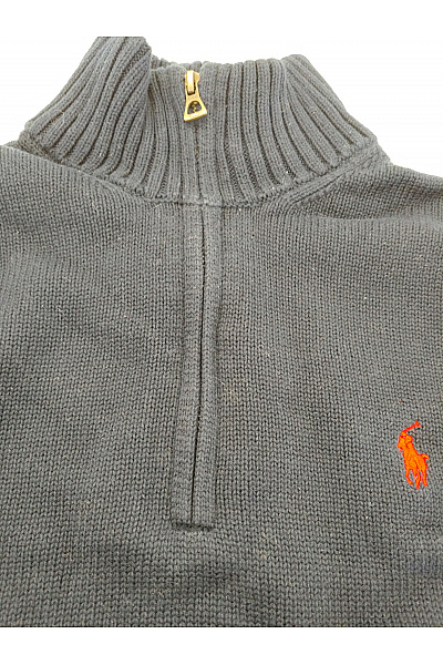 Ralph Lauren Pánský modrý bavlněný pulovr se stojáčkem na zip Vel. US M | Ralph Lauren | obrázek 4