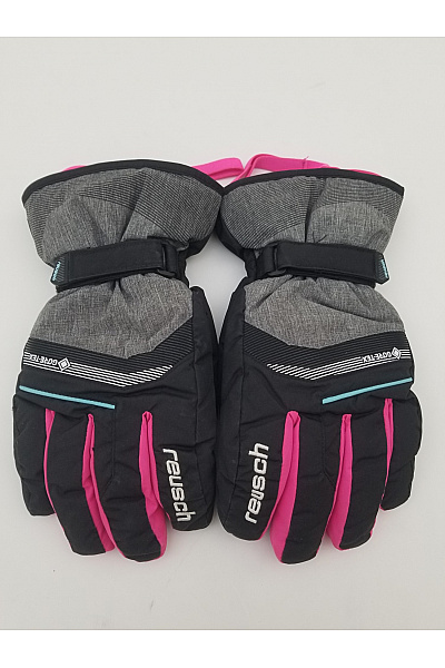 Reusch Dámské Zimní Outdoorové Rukavice černorůžové Vel. US XL