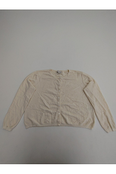 Emilio Sarto Béžový Vlněný Kardigan Na Knoflíky Vel. XL