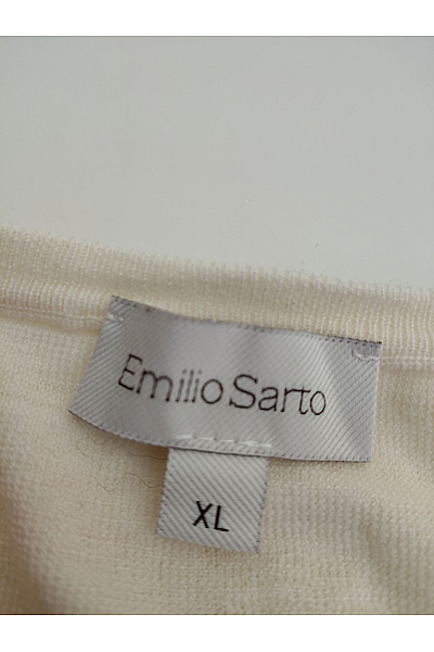 Emilio Sarto Béžový vlněný kardigan na knoflíky Vel. XL | Emilio Sarto | obrázek 4