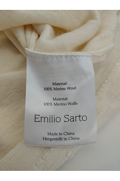 Emilio Sarto Béžový vlněný kardigan na knoflíky Vel. XL | Emilio Sarto | obrázek 5
