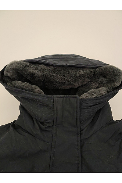 Woolrich Dámská černá zimní parka s kapucí a kožíškem Vel. L | Woolrich | obrázek 5