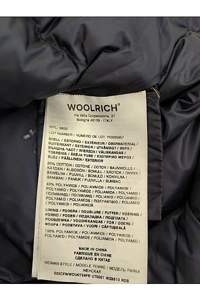 Woolrich Dámská černá zimní parka s kapucí a kožíškem Vel. L | Woolrich | obrázek 8