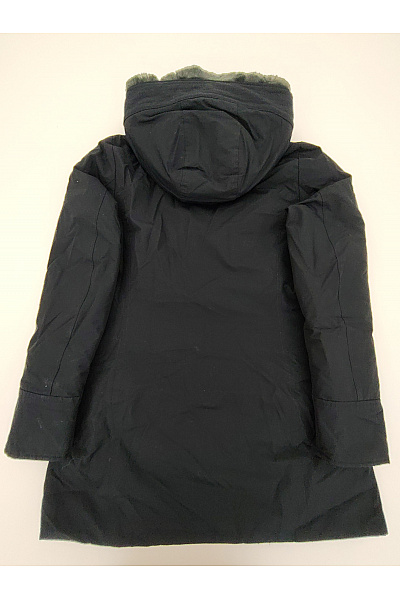 Woolrich Dámská černá zimní parka s kapucí a kožíškem Vel. L | Woolrich | obrázek 9