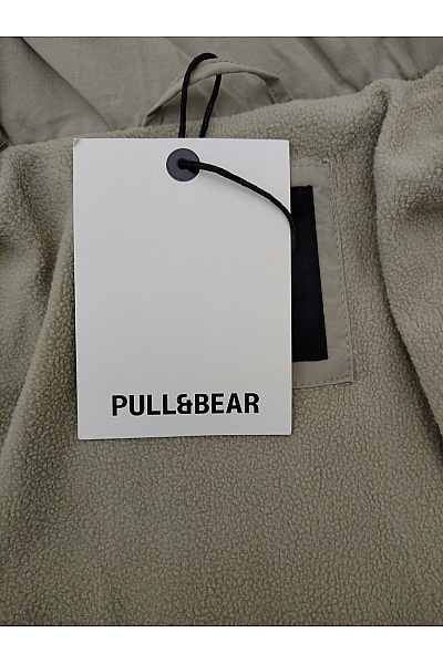 PULL&BEAR Dámská khaki prošívaná puffer bunda krátká zimní Velikost EU XS | PULL&BEAR | obrázek 8