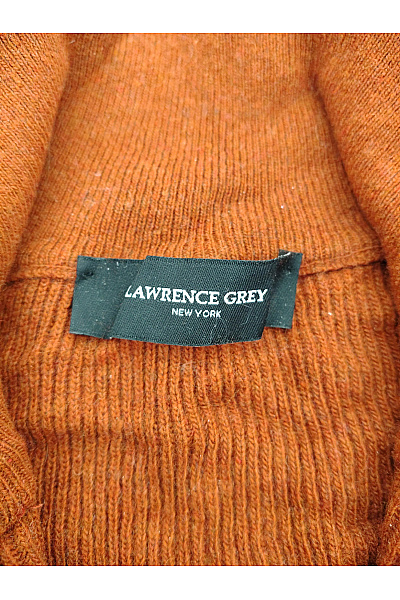 LAWRENCE GREY Pánský pletený žebrovaný pulovr se stojáčkem na zip oranžový Velikost L | LAWRENCE GREY | obrázek 5