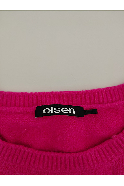 OLSEN Dámský růžový pletený pulovr basic Vel. US XXL/18 | OLSEN | obrázek 5