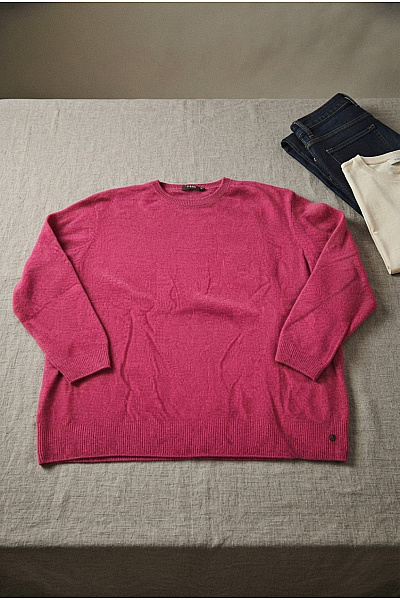OLSEN Dámský Růžový Pletený Pulovr Basic Vel. US XXL/18