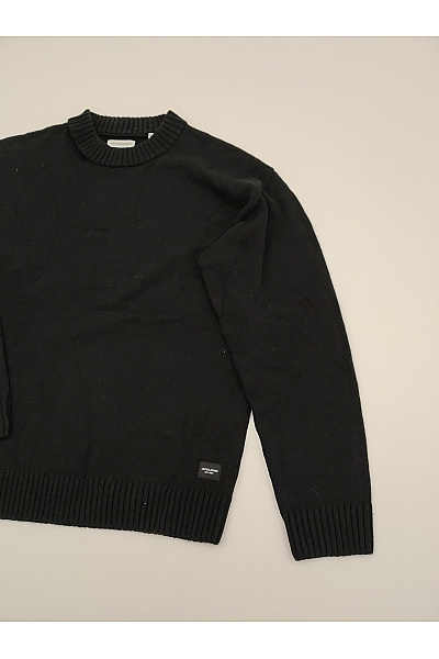 JACK & JONES Černý pletený pánský pulovr basic Vel. L | JACK & JONES | obrázek 2
