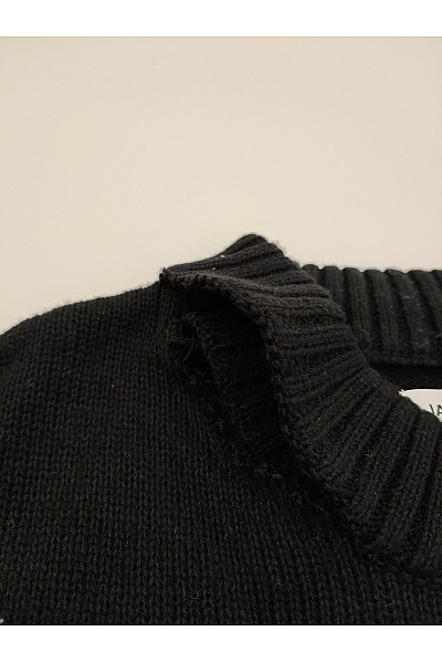 JACK & JONES Černý pletený pánský pulovr basic Vel. L | JACK & JONES | obrázek 4