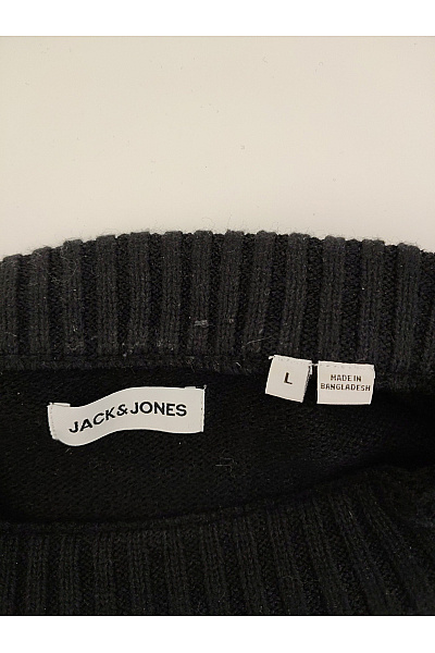 JACK & JONES Černý pletený pánský pulovr basic Vel. L | JACK & JONES | obrázek 6