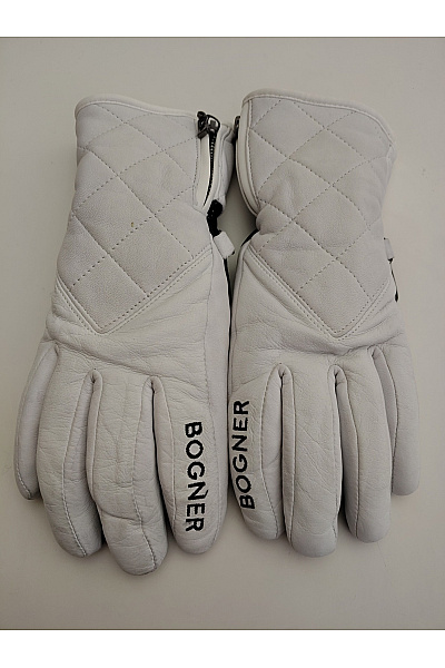 Bogner Bílé Prošívané Outdoorové Rukavice