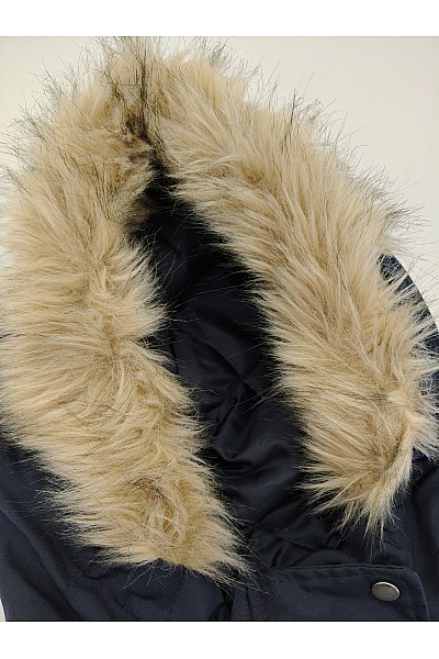 VERO MODA Černá zimní dlouhá parka s kapucí a kožíškem Vel. S | VERO MODA | obrázek 8