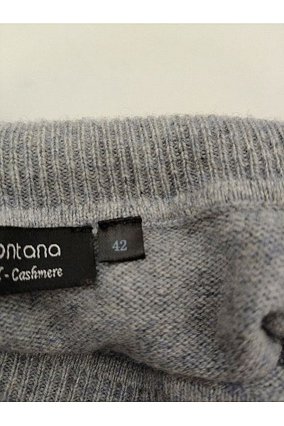 GC FONTANA Šedý vlněný rolák merino basic Velikost IT 42 | GC FONTANA | obrázek 5