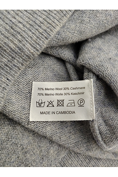 GC FONTANA Šedý vlněný rolák merino basic Velikost IT 42 | GC FONTANA | obrázek 6