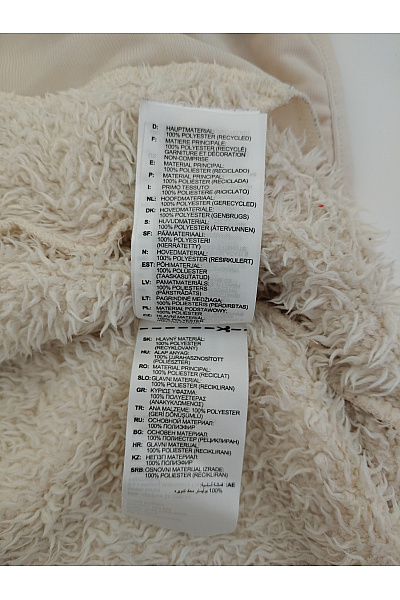 ADIDAS Béžová chlupatá mikina na zip se stojáčkem Vel. US XL | ADIDAS | obrázek 6