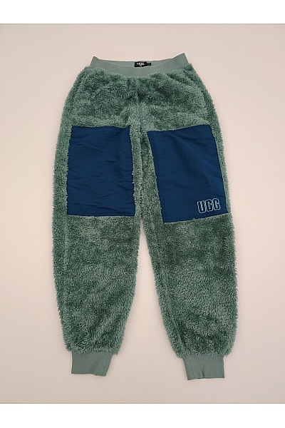 UGG Khaki Tepláky S Kapsami Na Stehnech A Gumou Nohavicích Velikost S
