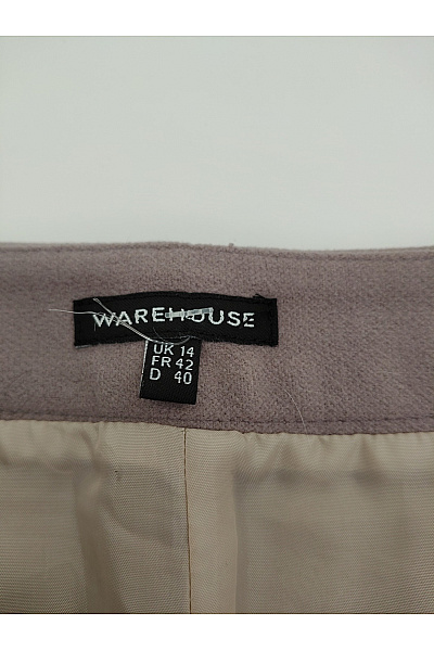 Warehouse Hnědá mini áčková sukně se zipem Velikost UK 14 | Warehouse | obrázek 6