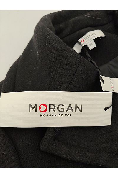 MORGAN Černý dvouřadý námořnický kabát elegantní Velikost 34 | MORGAN | obrázek 7