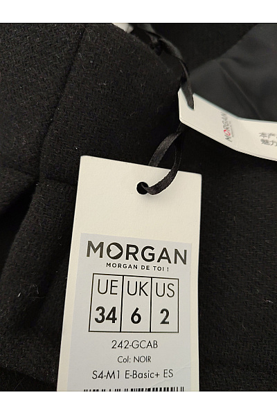 MORGAN Černý dvouřadý námořnický kabát elegantní Velikost 34 | MORGAN | obrázek 8