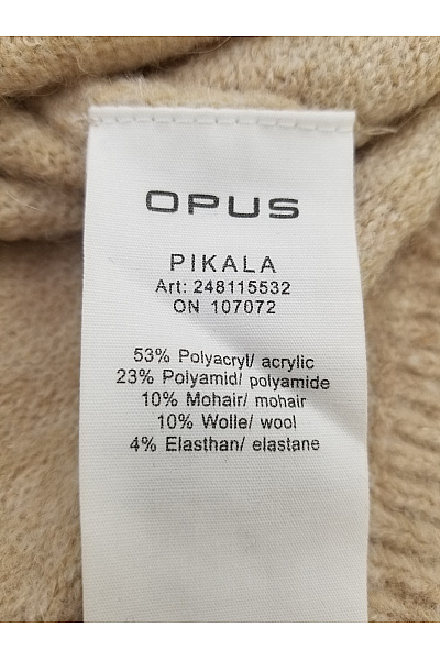 OPUS Béžový pletený pulovr s výstřihem do V Velikost EU 38 | OPUS | obrázek 6