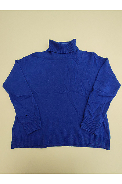 LAWRENCE GREY Dámský Modrý Kašmírový Rolák Oversized Vel. EU 38