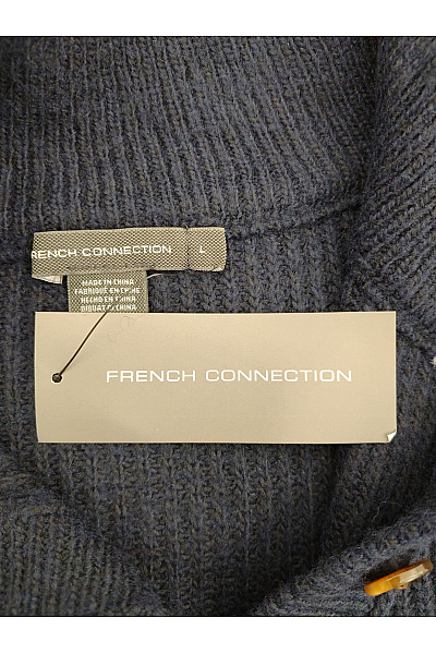 French Connection Černý pletený pulovr se stojáčkem a knoflíky Velikost L | French Connection | obrázek 8