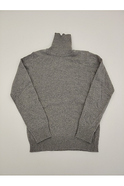 MAX TONSO CASHMERE Šedý Vlněný Rolák Basic Velikost M