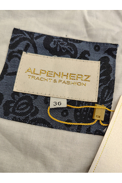ALPENHERZ Bavlněné midi dirndl šaty s vázací zástěrou Vel. DE 36 | ALPENHERZ | obrázek 9
