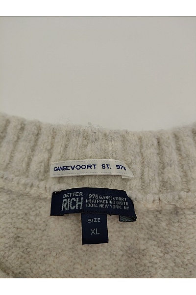 BETTER RICH Pánský šedý pruhovaný pletený pulovr Vel. XL | BETTER RICH | obrázek 5