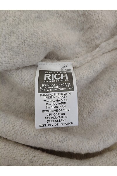 BETTER RICH Pánský šedý pruhovaný pletený pulovr Vel. XL | BETTER RICH | obrázek 6