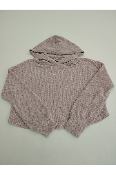 Hollister Dámský Krátký Crop Pulovr S Kapucí Růžový Vel. M