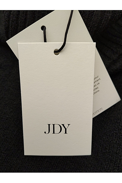 JDY Černé pletené svetrové šaty s dlouhým rukávem a páskem Vel. XS | JDY | obrázek 5