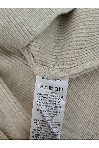 French Connection Béžový bavlněný pulovr se stojáčkem a zipem Vel. 2XL | French Connection | obrázek 6
